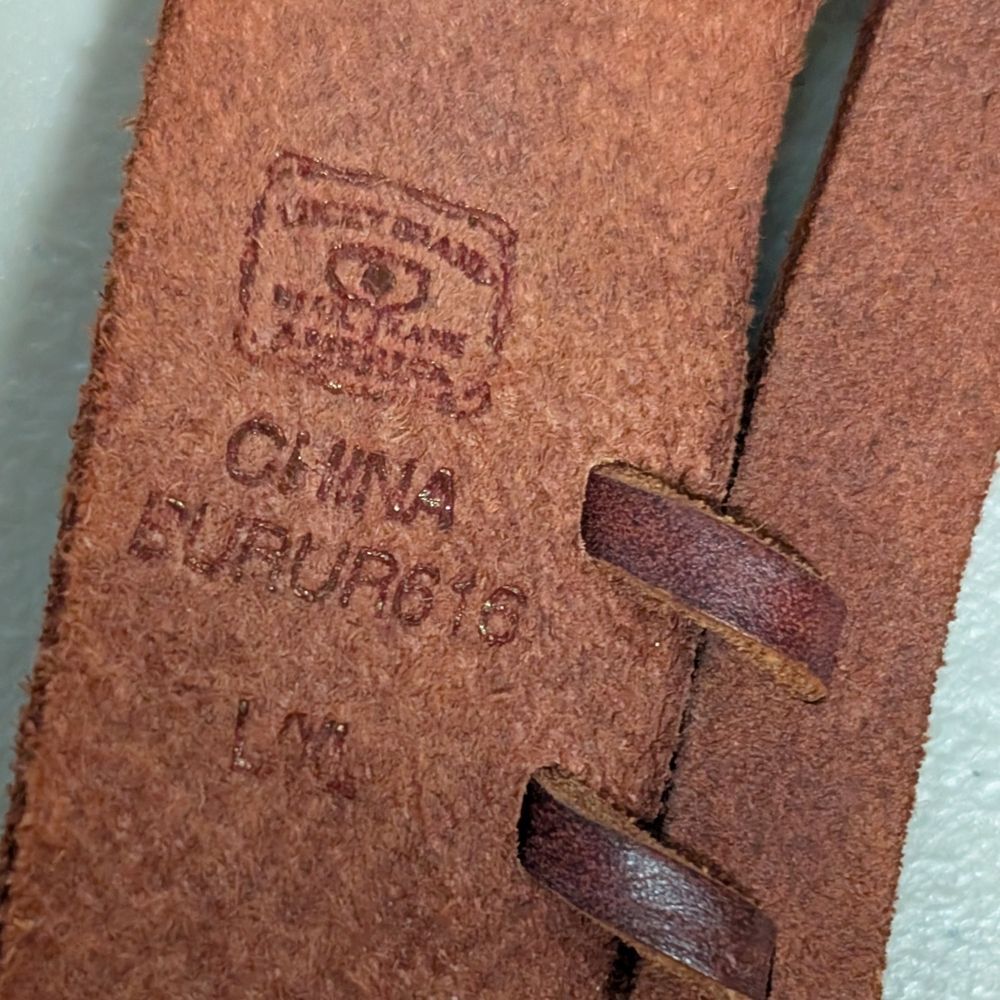 Lucky Brand Leather Braided Belt size L/XL whipstitch boho bohemian hippie brown - Picture 4 of 7